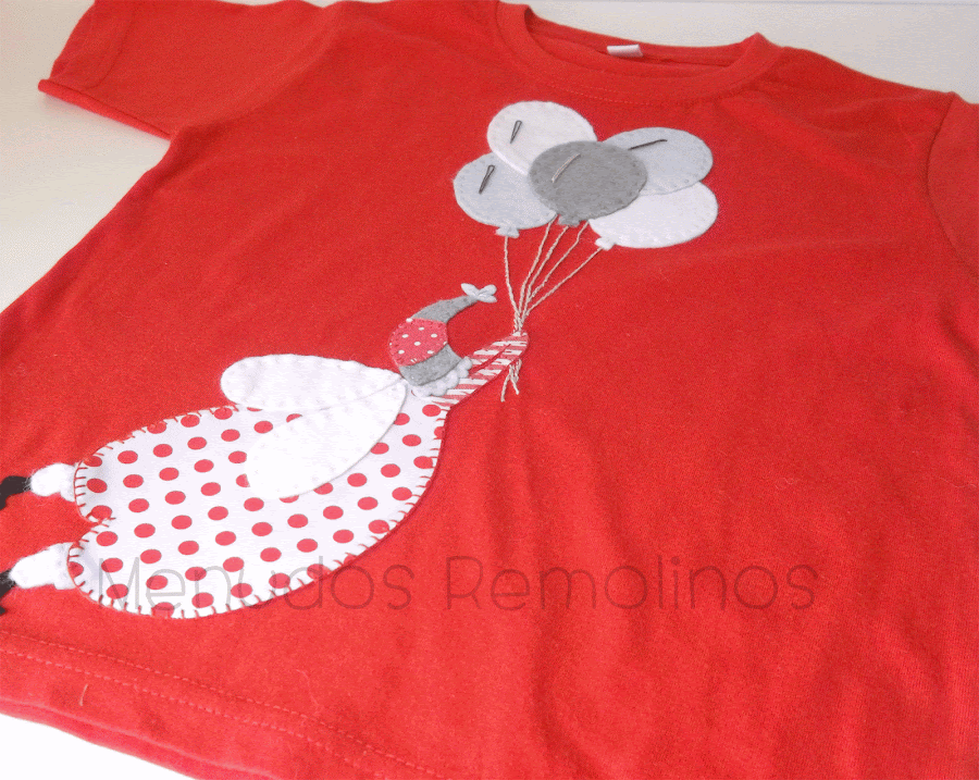 Camiseta duende cinco globos