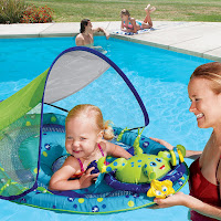 Swim Ways Baby Spring Float Activity Center with Canopy, Octopus
