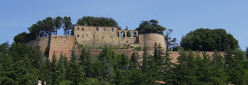 The walls of the Rocca Borgesca remain intact
