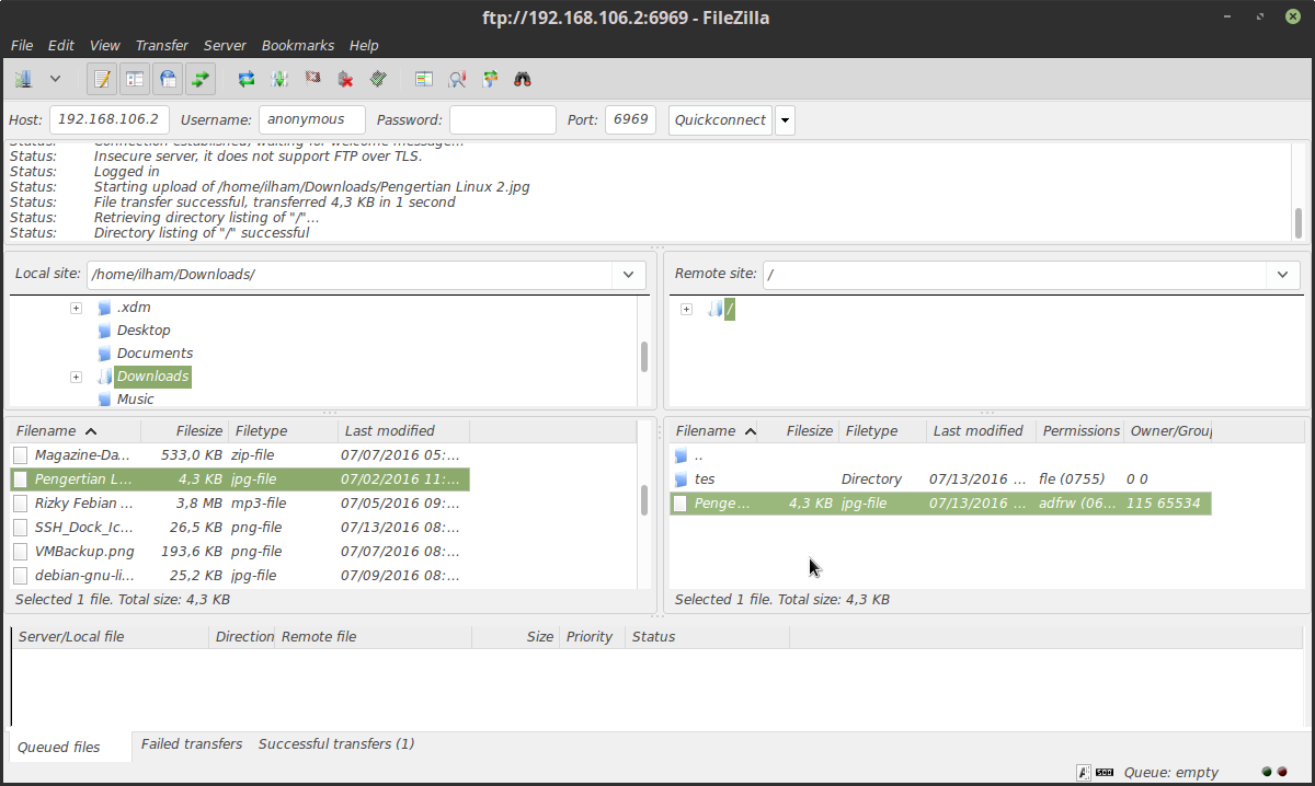 Status queued