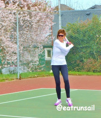 Spring tennis practice