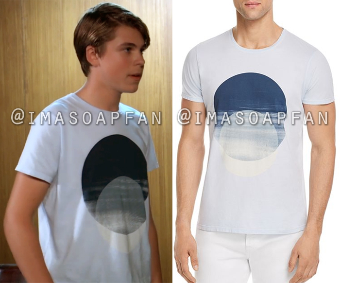 Cameron Webber, William Lipton, Light Blue Double Circle Graphic Tee, General Hospital, GH