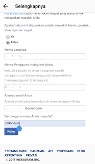 Bagaimana Cara mengembalikan akun instagram yang di blokir 