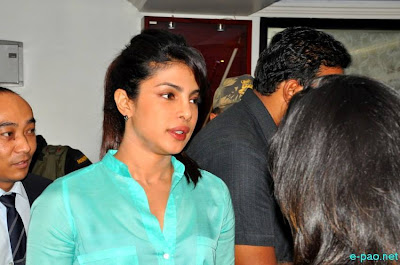 Priyanka Chopra during a Press Meet in Imphal 