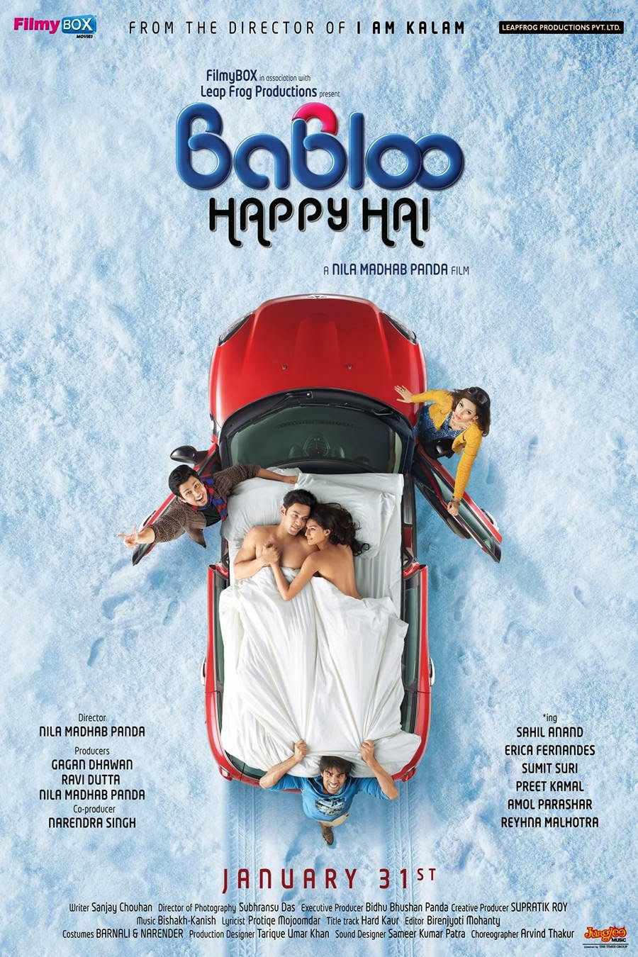 Complete cast and crew of Babloo Happy Hai (2014) bollywood hindi movie wiki, poster, Trailer, music list - Sahil Anand, Erica Fernandes, Sumit Suri and Amol Parashar