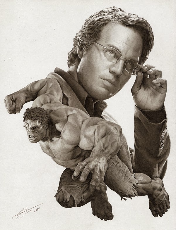 02-Mark-Ruffalo-The-Hulk-Julio-Lucas-Experimenting-with-Photo-Realistic-Drawings-www-designstack-co