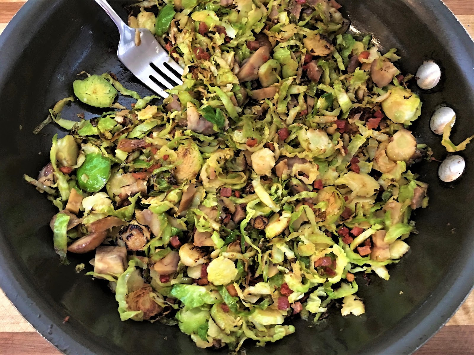 Sautéed Brussels Sprouts with Pancetta and Chestnuts mysavoryspoon