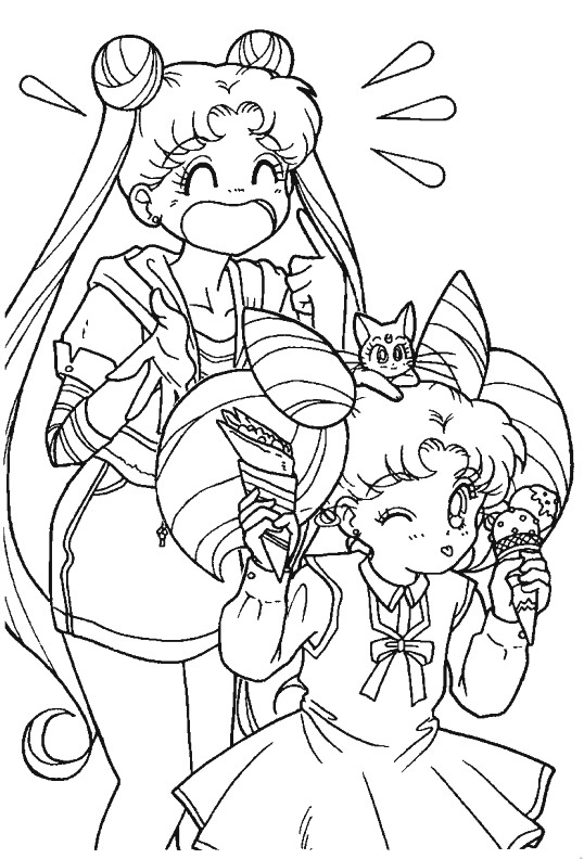 Ausmalbilder zum Ausdrucken: Ausmalbilder Sailor Moon zum Ausdrucken