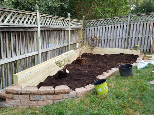 Raised Garden Bed Against Fence - Remodelando la Casa