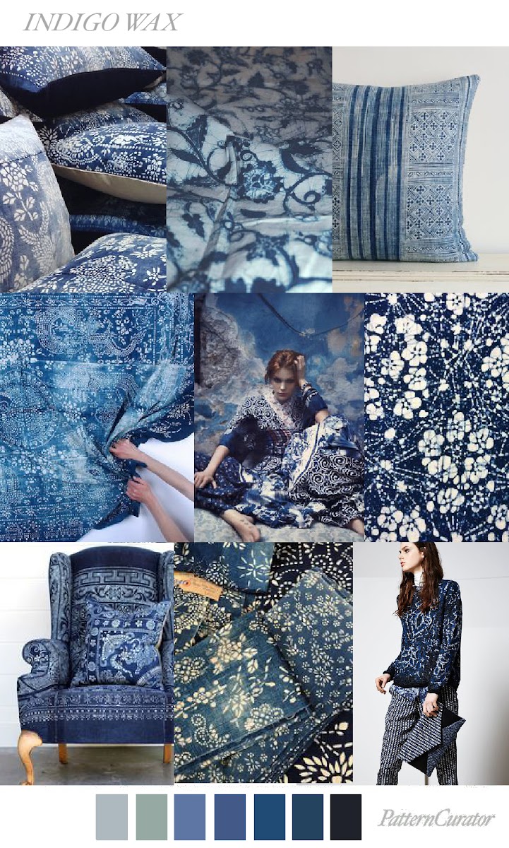 TRENDS // PATTERN CURATOR INDIGO WAX . SS 2018 FASHION TRENDS // PATTERN CURATOR INDIGO WAX . SS 2018 FASHION