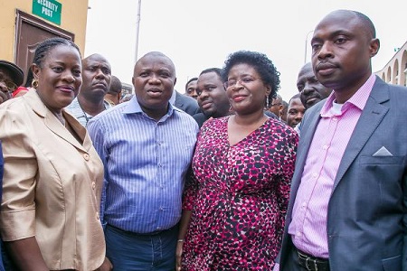Governor Ambode visits major traffic spots in Lagos. ff