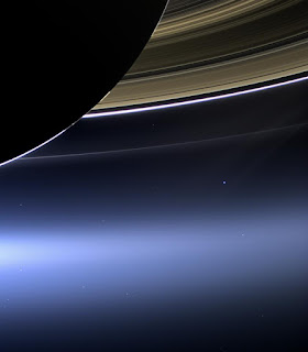 Earth seen from Saturn