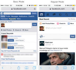 Basic Version of Facebook