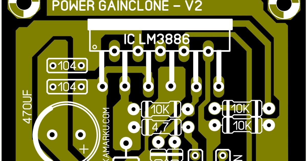 PCB Layout Power amplifier Gain Clone LM 3886 - BLOGKAMARKU