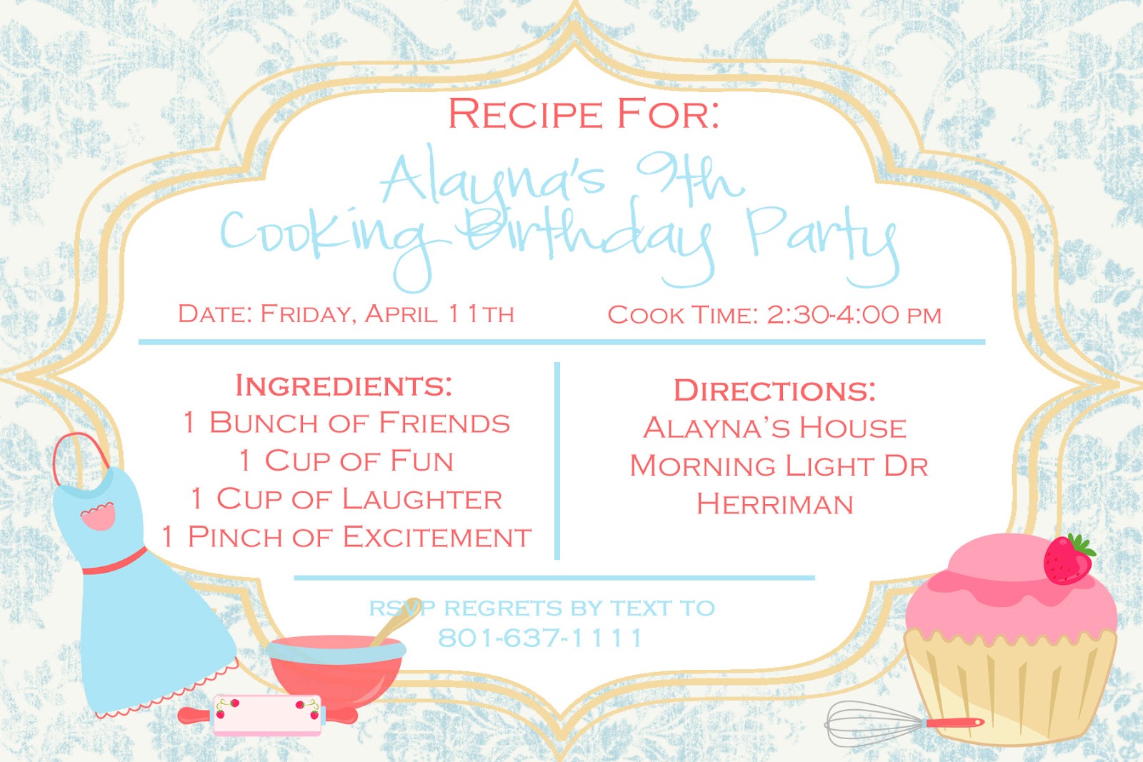Five Monkey Designs: Sample Birthday Invite