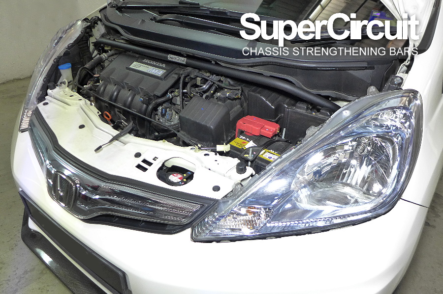 SUPERCIRCUIT CHASSIS STRENGTHENING BARS Honda Jazz GE Hybrid Front