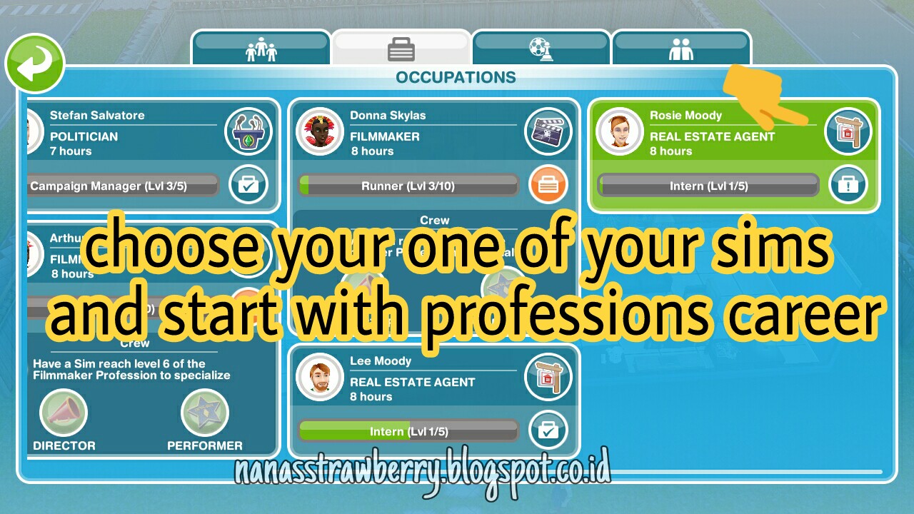 Nanasstrawberry Start A Professions Shift Weekly Task The Sims