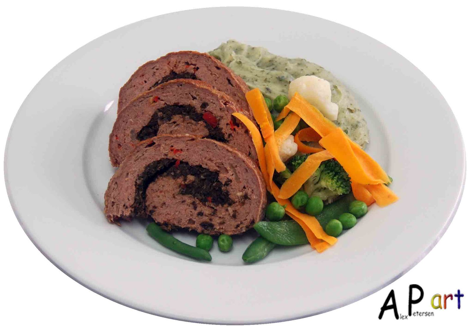 Alex the Contemporary Culinarian Beef and Spinach Meatloaf Roulade