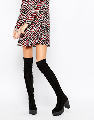 Asos suede over the knee boots