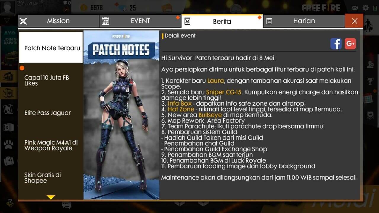 update free fire versi terbaru