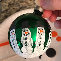 Hand Print Snowman Ornament