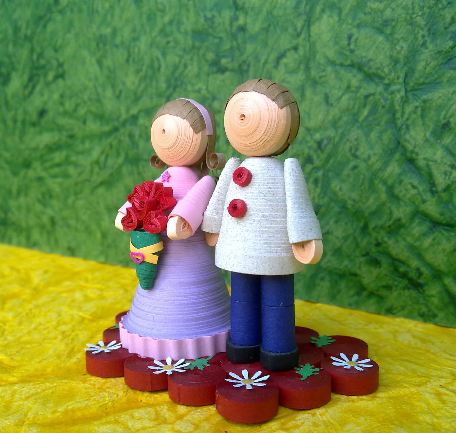 quilling 3d doll couple art projects art ideas
