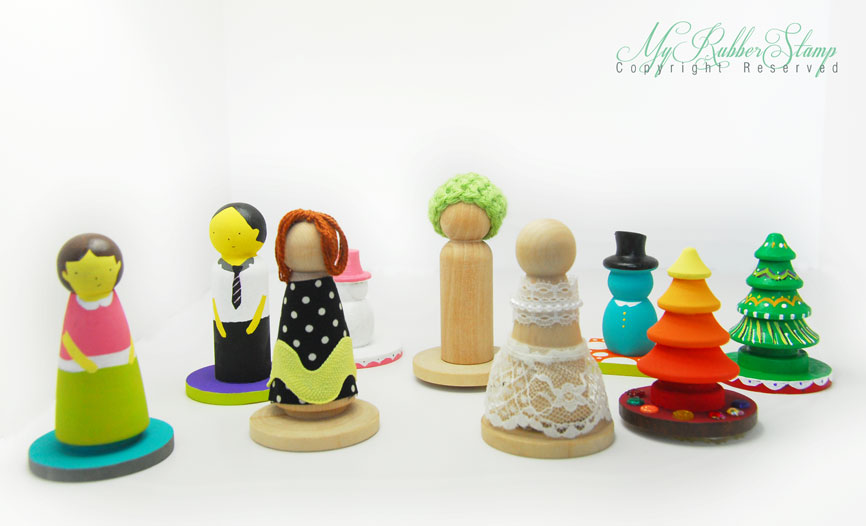 MyRubberStamp Paint your own doll STAMP KIT