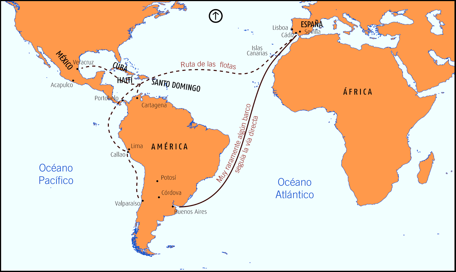 mapa-de-las-rutas-comerciales-durante-la-colonia