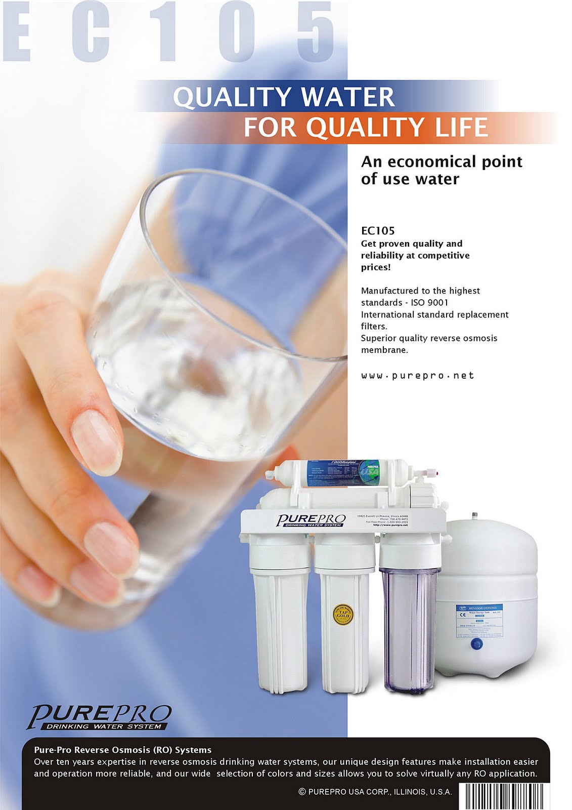 PurePro® EC105 Reverse Osmosis Water Filter System