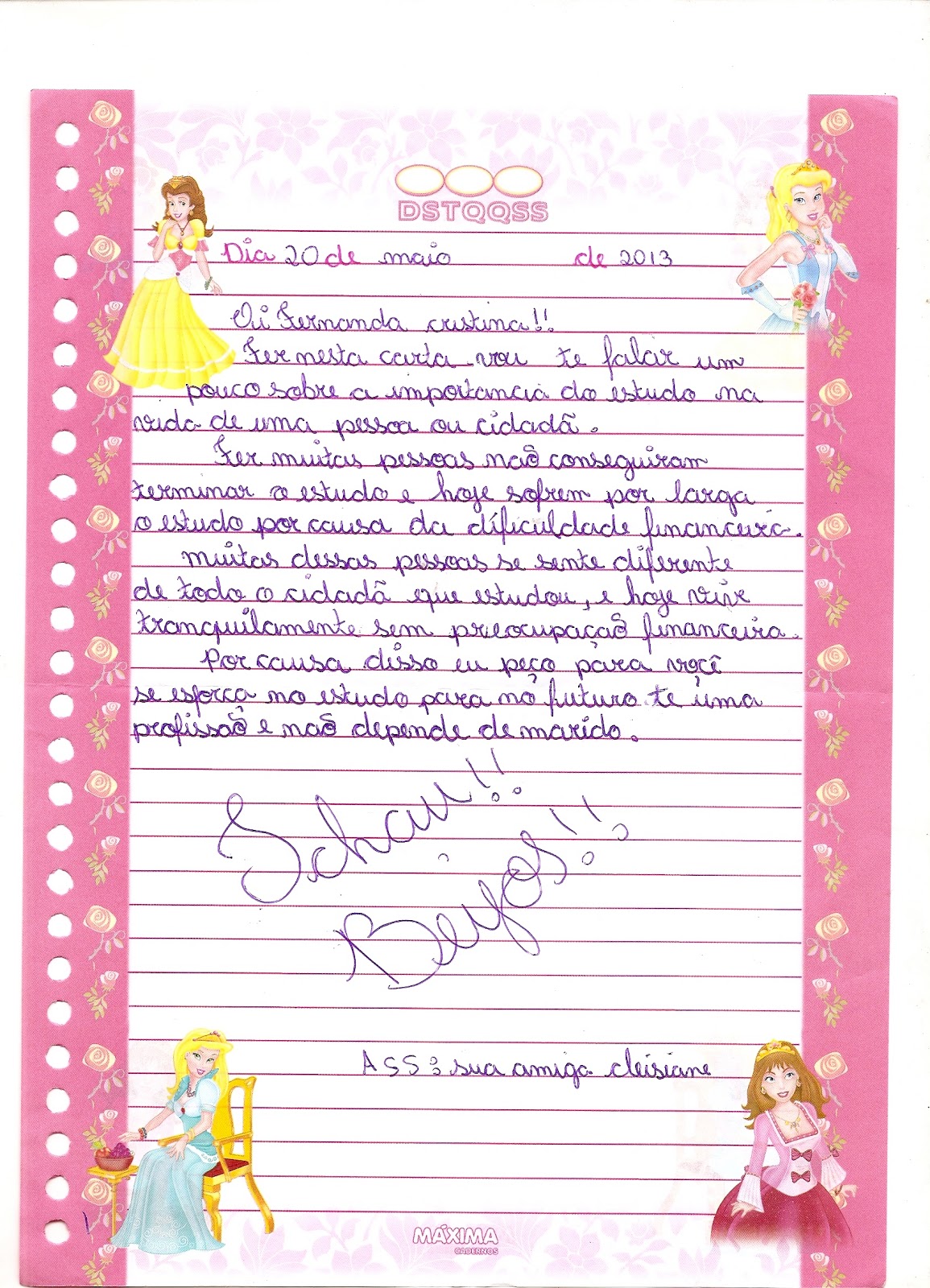 Modelo De Carta Infantil - FDPLEARN