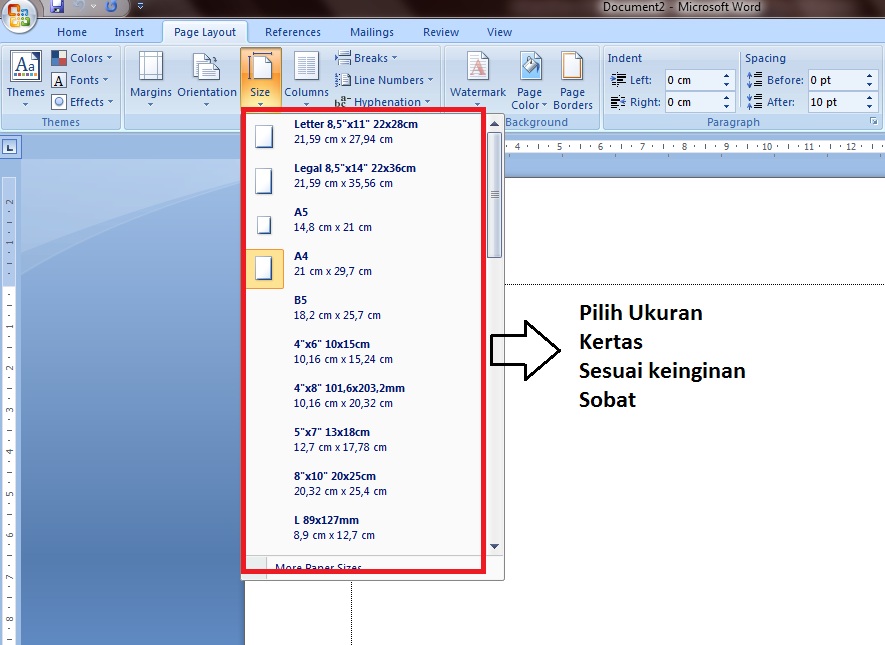 Cara Mengatur Ukuran Kertas Pada Microsoft Word 2007 Belajar