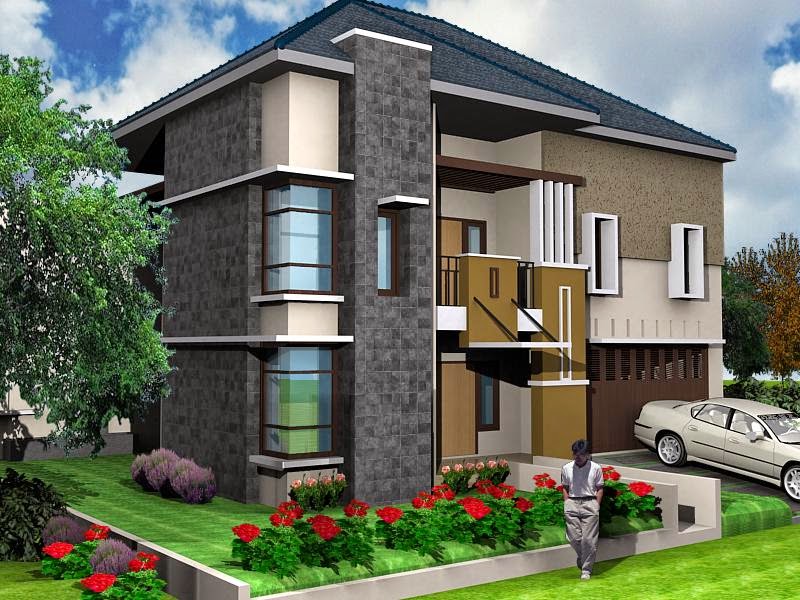 Gambar Desain  Rumah  Tingkat  Minimalis 2 Lantai Mewah dan 