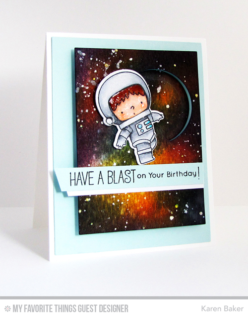 Handmade card from Karen Baker featuring products from My Favorite Things #mfstamps