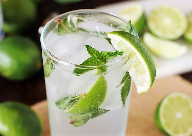Mojito Garnished with Lime and Mint Image