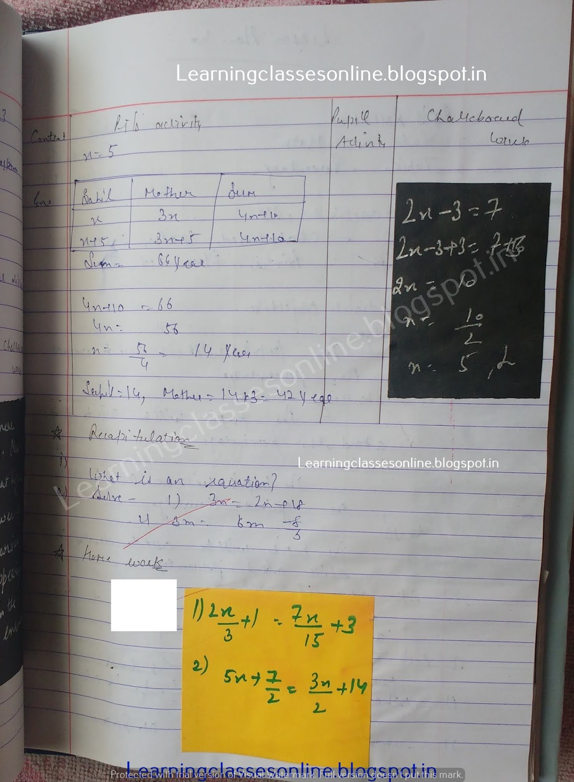 Lesson Plan For Maths Class 8 Pdf, Lesson Plan For Maths Class 5