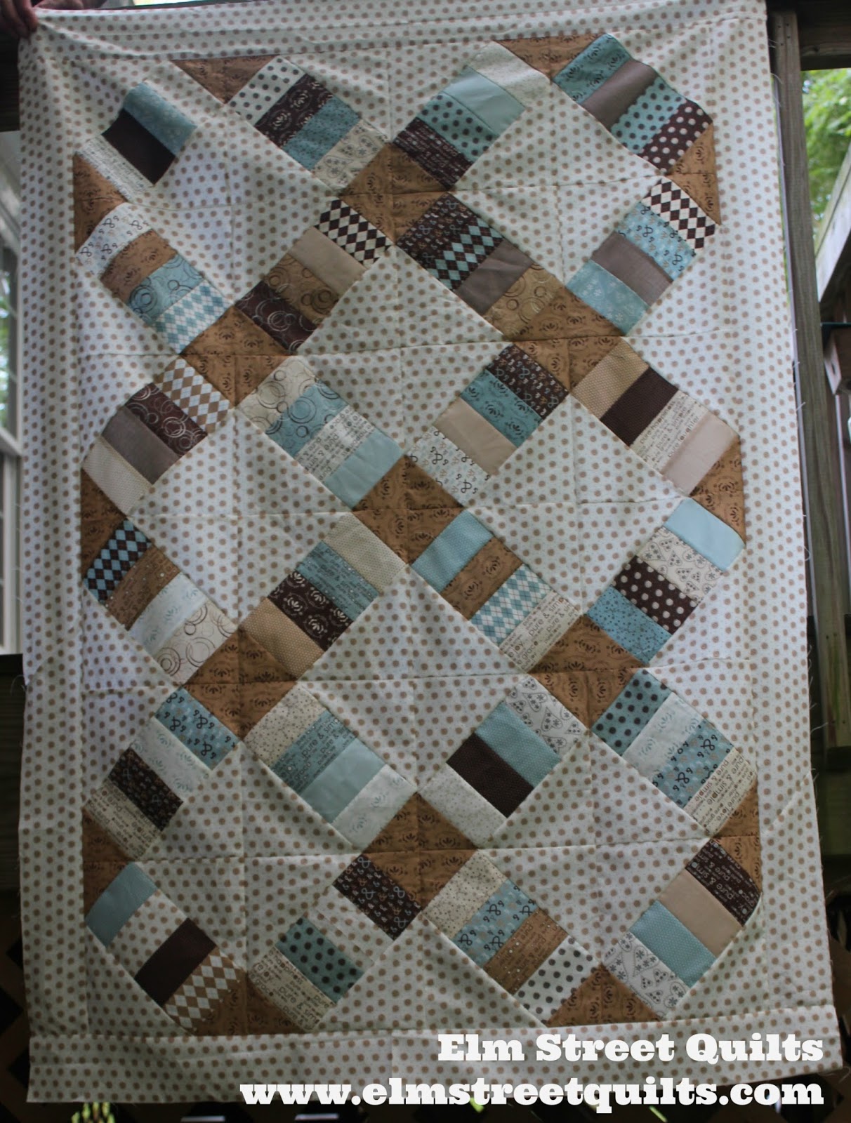 Jelly Roll Railway a new pattern from FQS Elm Street Quilts