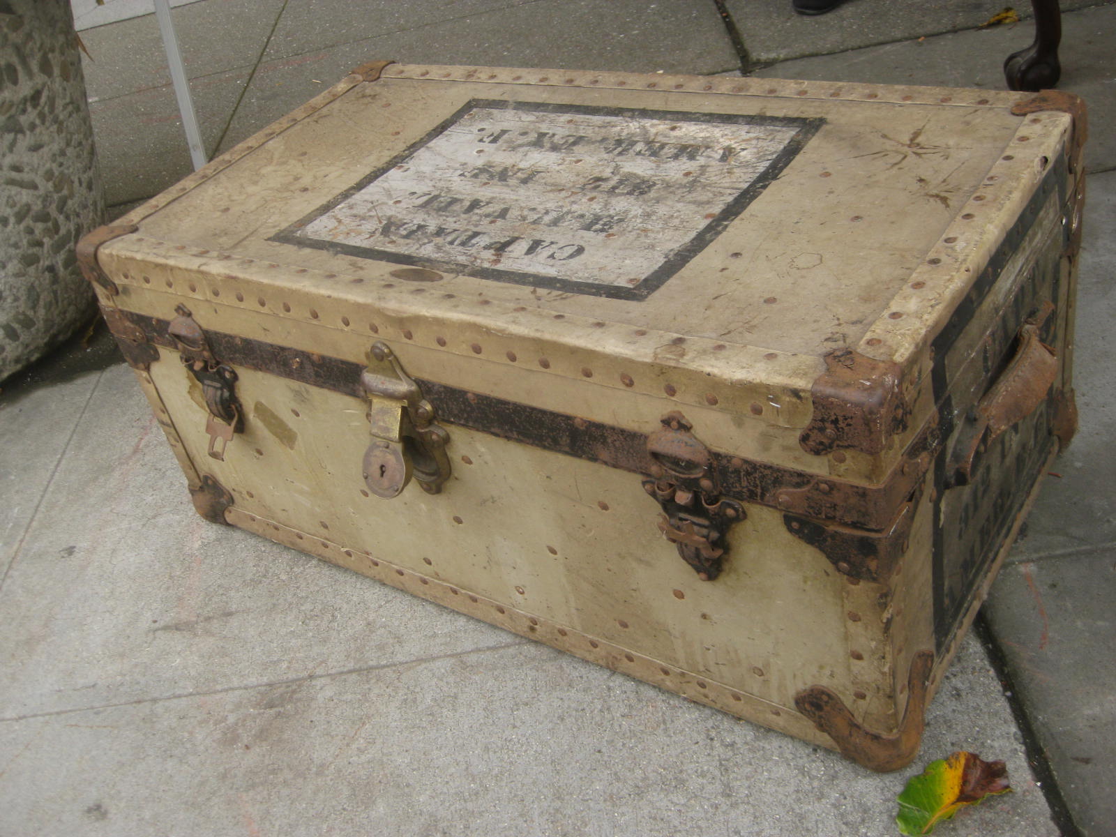 UHURU FURNITURE & COLLECTIBLES SOLD Old Army Trunk 45