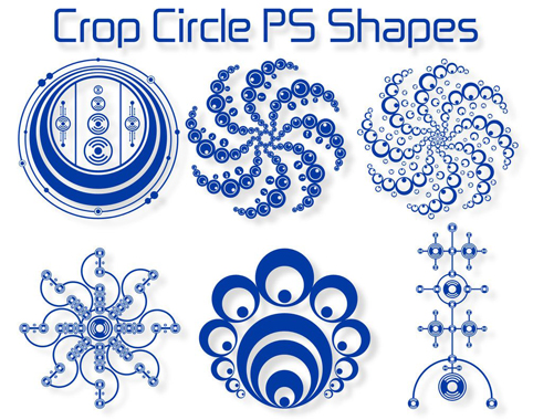 تحميل أشكال دوائر زخرفية للفوتوشوب مجاناً Crop Circle Photoshop shapes download