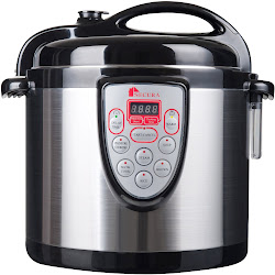 cooker pressure electric pot rice slow steamer stainless secura cooking cookers soup steel 6qt maker qt browning kitchen quart pan
