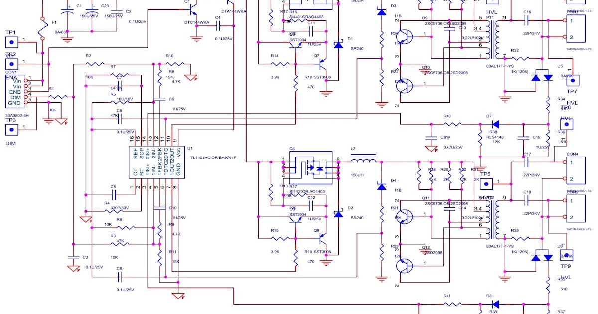 Lcd Inverter Circuit Diagram Schematic