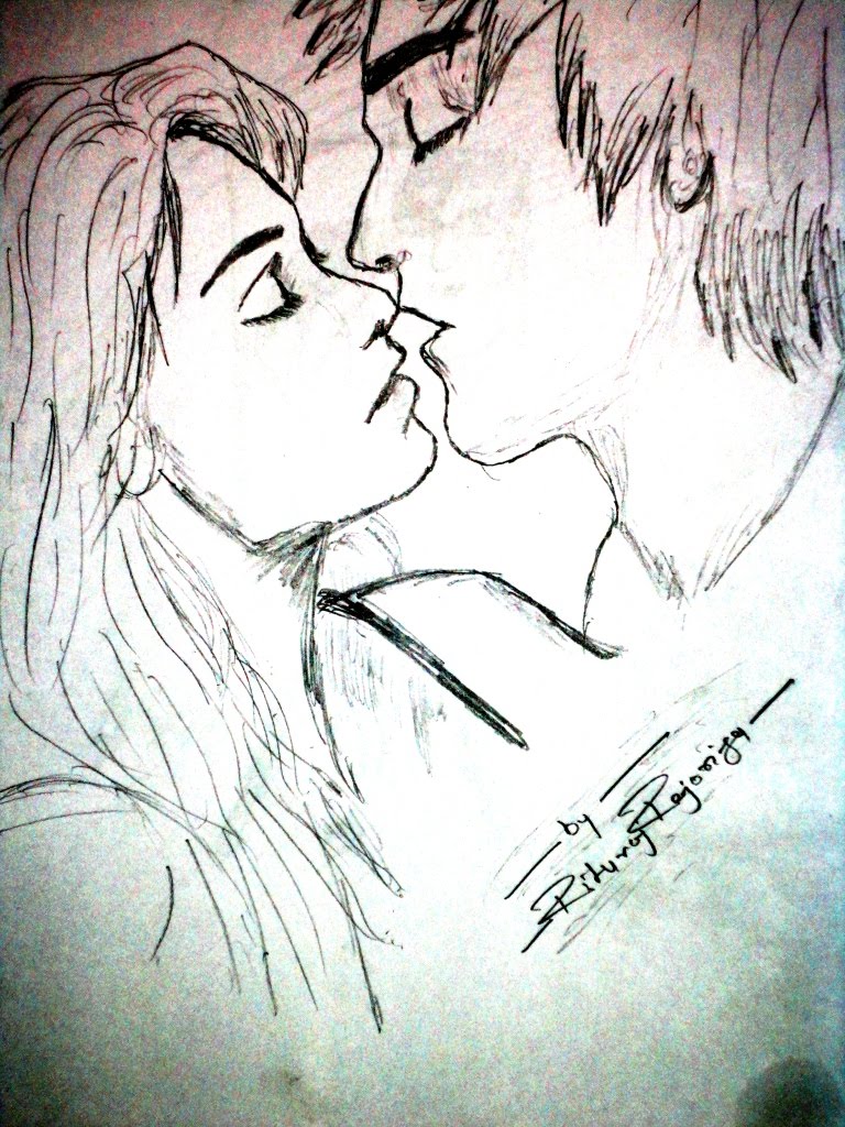 Sketch Art by Rituraj Rajoriya: Love Couple