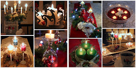 Blogger's Christmas Series #3- Decorating for Christmas /This and That  Santa, Nativity Scene, Candles
