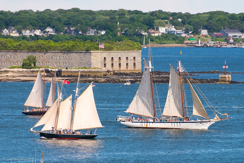 Portland, Maine USA June 2017 photo by Corey Templeton. A busy day near Fort Gorges back in June.