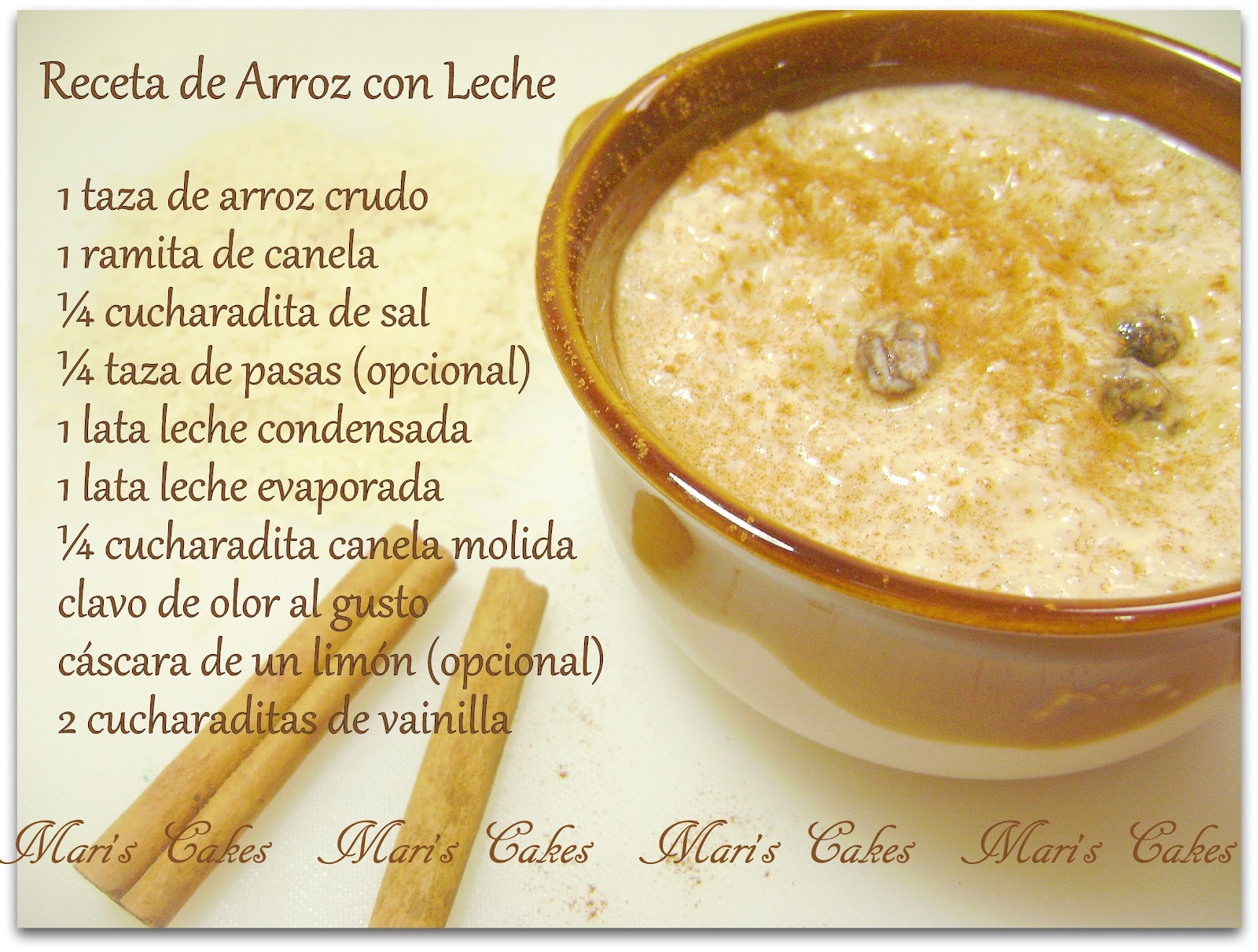 arroz con leche condensada receta chilena