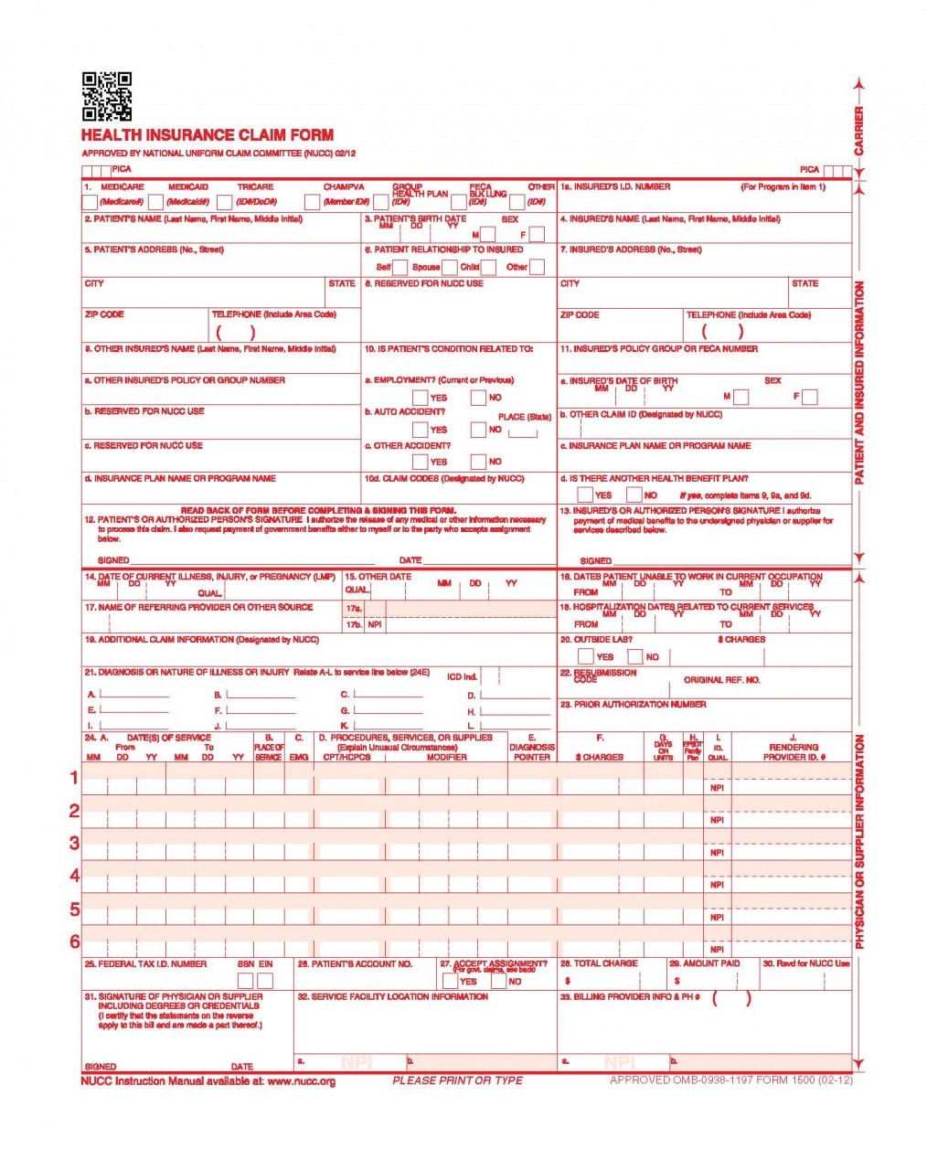 What Is A Cms 1500 Form