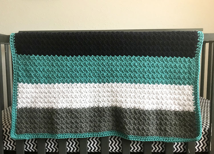 Crochet Baby Blanket Baby Boy Blanket Textured Blanket Baby