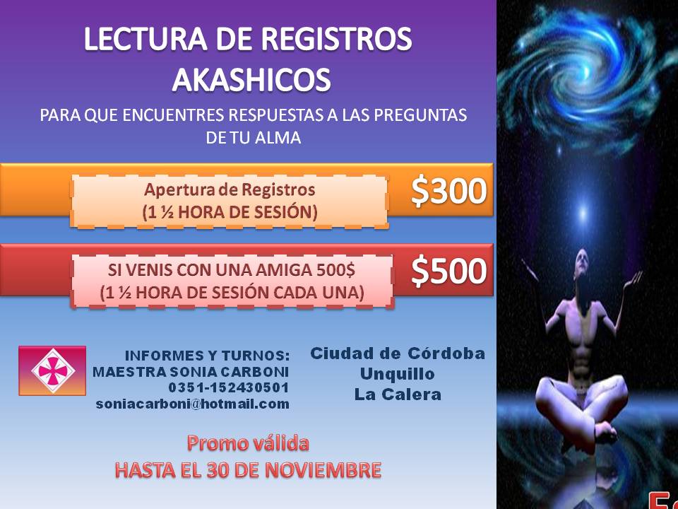 portal terapias cordoba Lectura de Registros Akashicos con Sonia Carboni