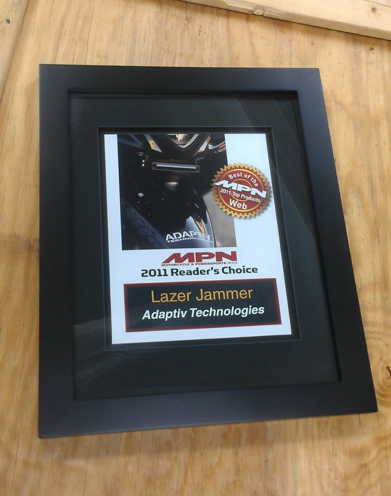 Adaptiv Technologies TPX™ Motorcycle Laser Jammer System Awarded "Best