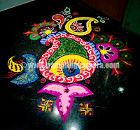 ||One example of a fancy diya. Beleive me compared to some that are available in the market, this one's actually simple. And this is sitting in the middle of a rangoli, which is another traditional art that has undergone a significant transformation.||The purpose of making a rangoli is not only to decorate. It is also supposed to be auspicious and can be helpful in attracting blessings from God.||Rangolis were earlier drawn using a white rice paste and only limited colours were used. The designs were mostly related to religion and Gods. But now the art has become more colourful and the symbols and the relation to God are a little more abstract.||Many accessories such as Diyas, flowers, and even ethnic Hindu symbols such as a Kalash are used to prepare a rangoli.||Rangolis are far more intricate. In fact more than a ritual, it has become an art form. Rangoli competitions are organised at many places.||But in spite of all the changes, markets are as vibrant and abundant as they've been on all diwalis we've seen so far.||Even though they might not look so in this pictures but the markets are as crowded and the crowd as excited as always.|| Even though the stalls ow sellexoticchocolatesanddgiftsinstead of sweets,thefeelingsbehindexchanginggiftswithfamily and friends remain the same.||I hope that this charm survives theinevitablechangesthattime and innovation brings to us and to this livelyfestival. May the spirit of Diwali survive forever.||Wishing you a very Happy Diwali!Let'skeepthetraditionsalive!