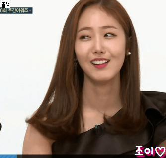 오늘자 주간아이돌 여친 신비랑 트와이스 다혀니.gif | 인스티즈